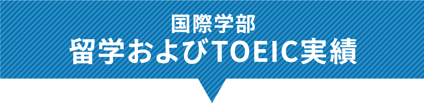 国際学部 留学およびTOEIC実績